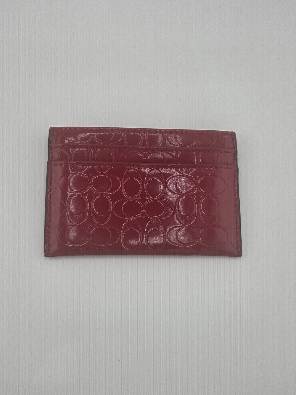 Coach Patent Leather Signature C Card Holder